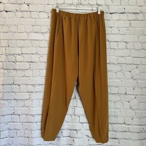 Aritzia Babaton Dexter Pants Womens Size L Large Ankle Jogger Mustard Pull On